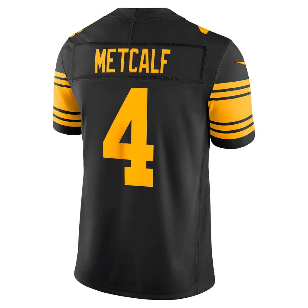 Men's Pittsburgh Steelers DK Metcalf Nike Black Alternate Vapor F.U.S.E. Stitched Limited Jersey - Image 4