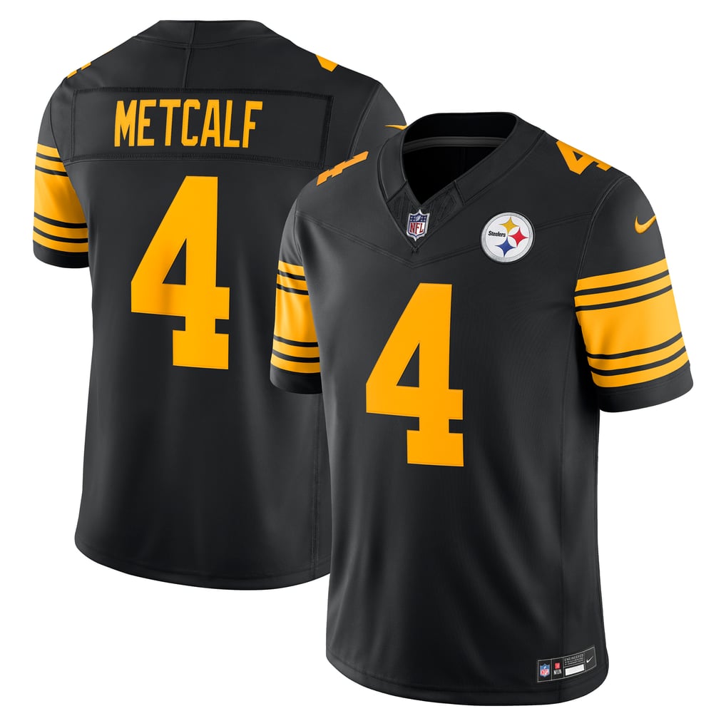 Men's Pittsburgh Steelers DK Metcalf Nike Black Alternate Vapor F.U.S.E. Stitched Limited Jersey - Image 1