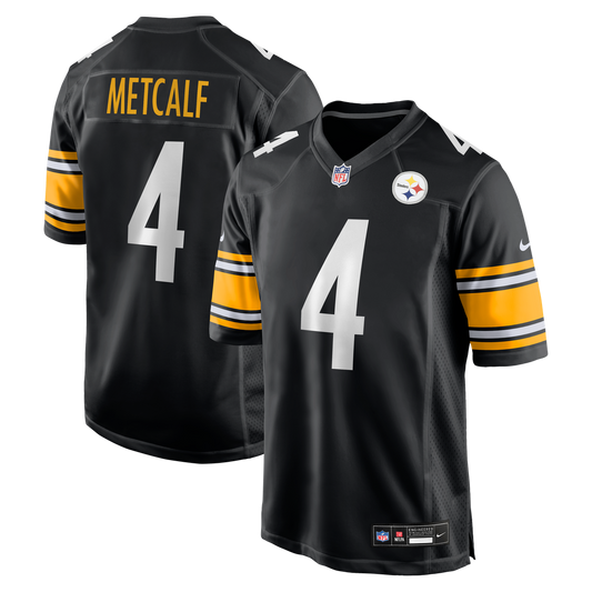 Men's Pittsburgh Steelers DK Metcalf Nike Black Game Player Jersey - Image 1