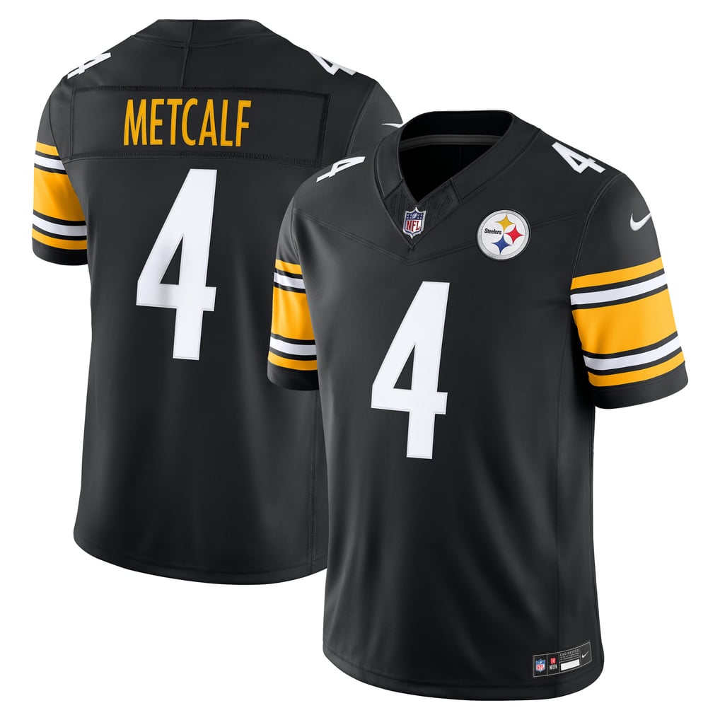 Men's Pittsburgh Steelers DK Metcalf Nike Black Team Vapor F.U.S.E. Stitched Limited Jersey - Image 1