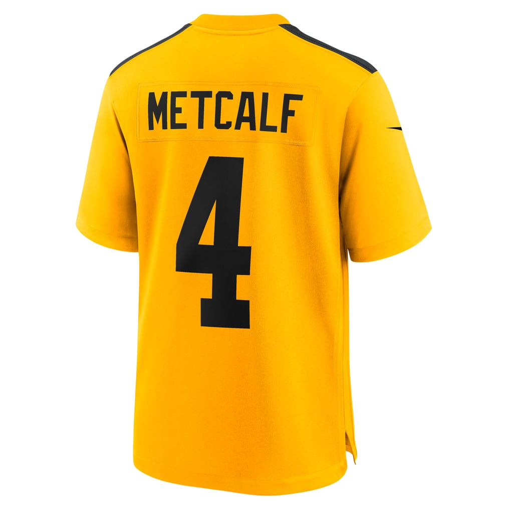 Men's Pittsburgh Steelers DK Metcalf Nike Gold Alternate 1933 Throwback Game Jersey - Image 4