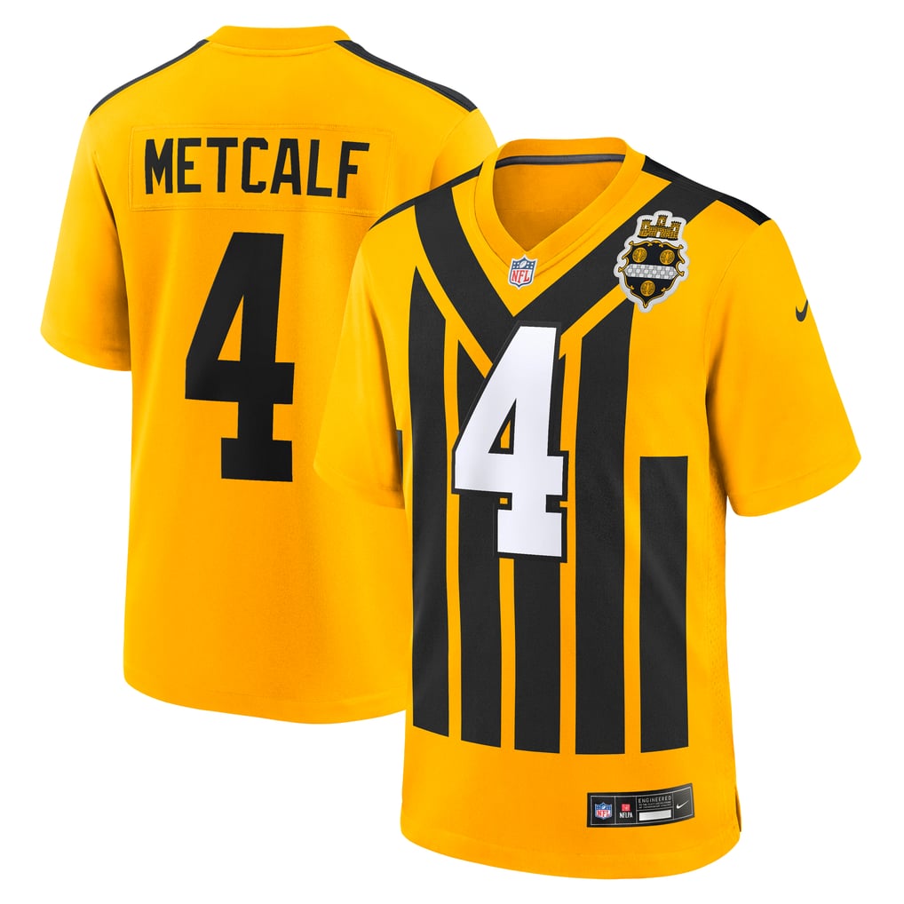 Men's Pittsburgh Steelers DK Metcalf Nike Gold Alternate 1933 Throwback Game Jersey - Image 1
