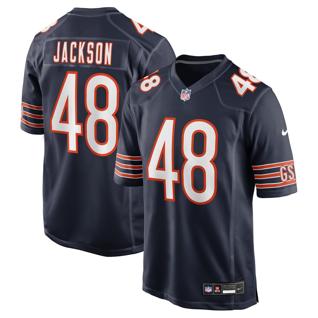 Men's Chicago Bears D'Marco Jackson Nike Navy Team Game Jersey - Image 2