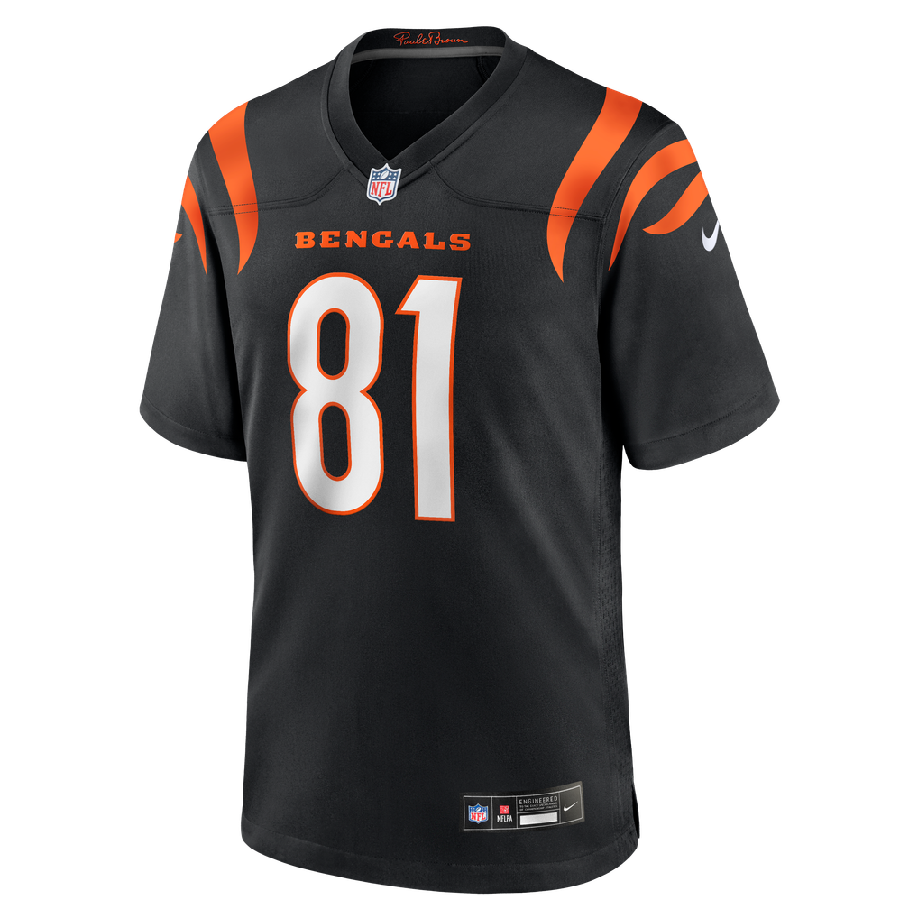 Men's Cincinnati Bengals Dohnte Meyers Nike Black Team Game Jersey - Image 5