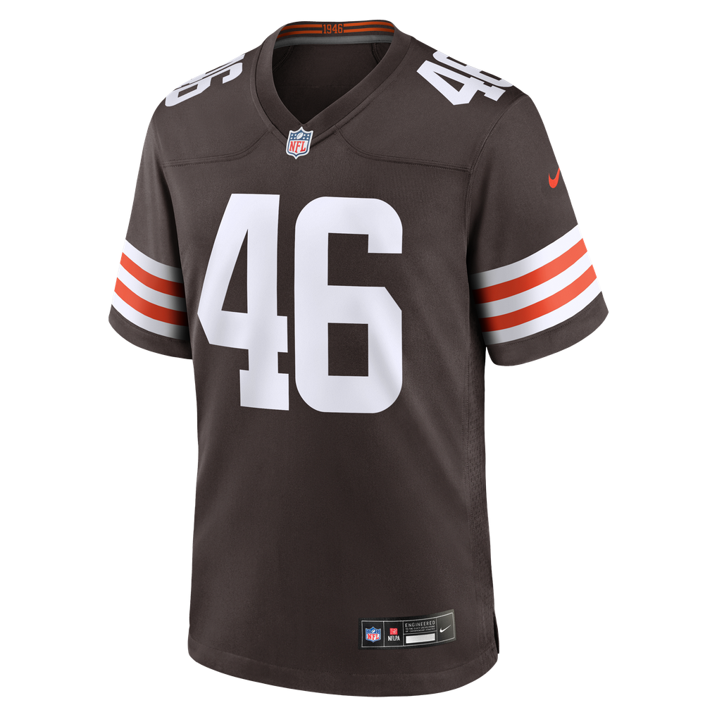 Men's Cleveland Browns Don Fleming Nike Brown Retired Player Jersey - Image 3