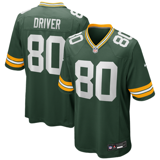 Men's Green Bay Packers Donald Driver Nike Green Game Retired Player Jersey - Image 1