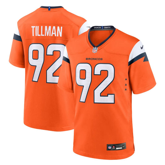 Men's Denver Broncos Dondrea Tillman Nike  Orange Team Game Jersey - Image 1