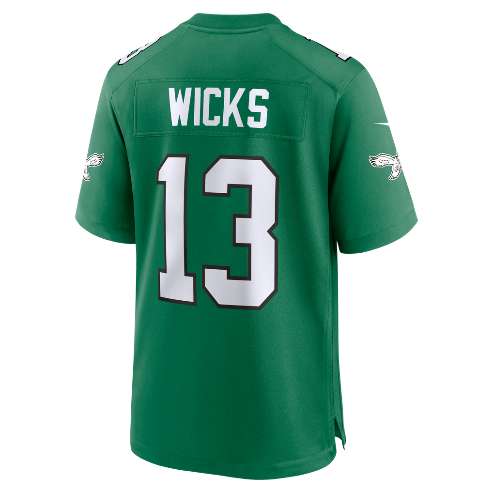 Men's Philadelphia Eagles Dontayvion Wicks Nike Kelly Green Alternate  Game Jersey - Image 4