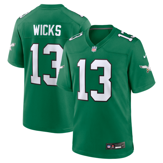 Men's Philadelphia Eagles Dontayvion Wicks Nike Kelly Green Alternate  Game Jersey - Image 1