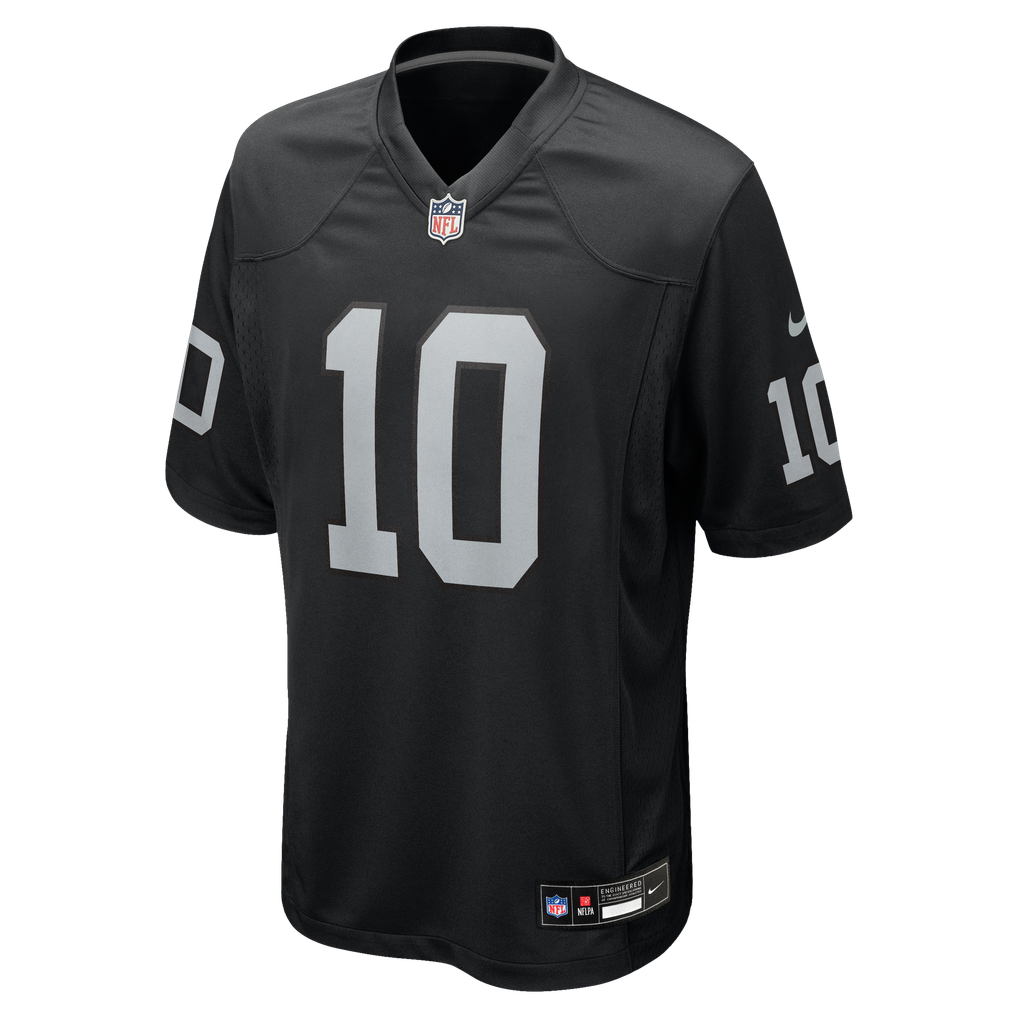 Men's Las Vegas Raiders Dont'e Thornton Jr. Nike  Black Team Game Jersey - Image 3
