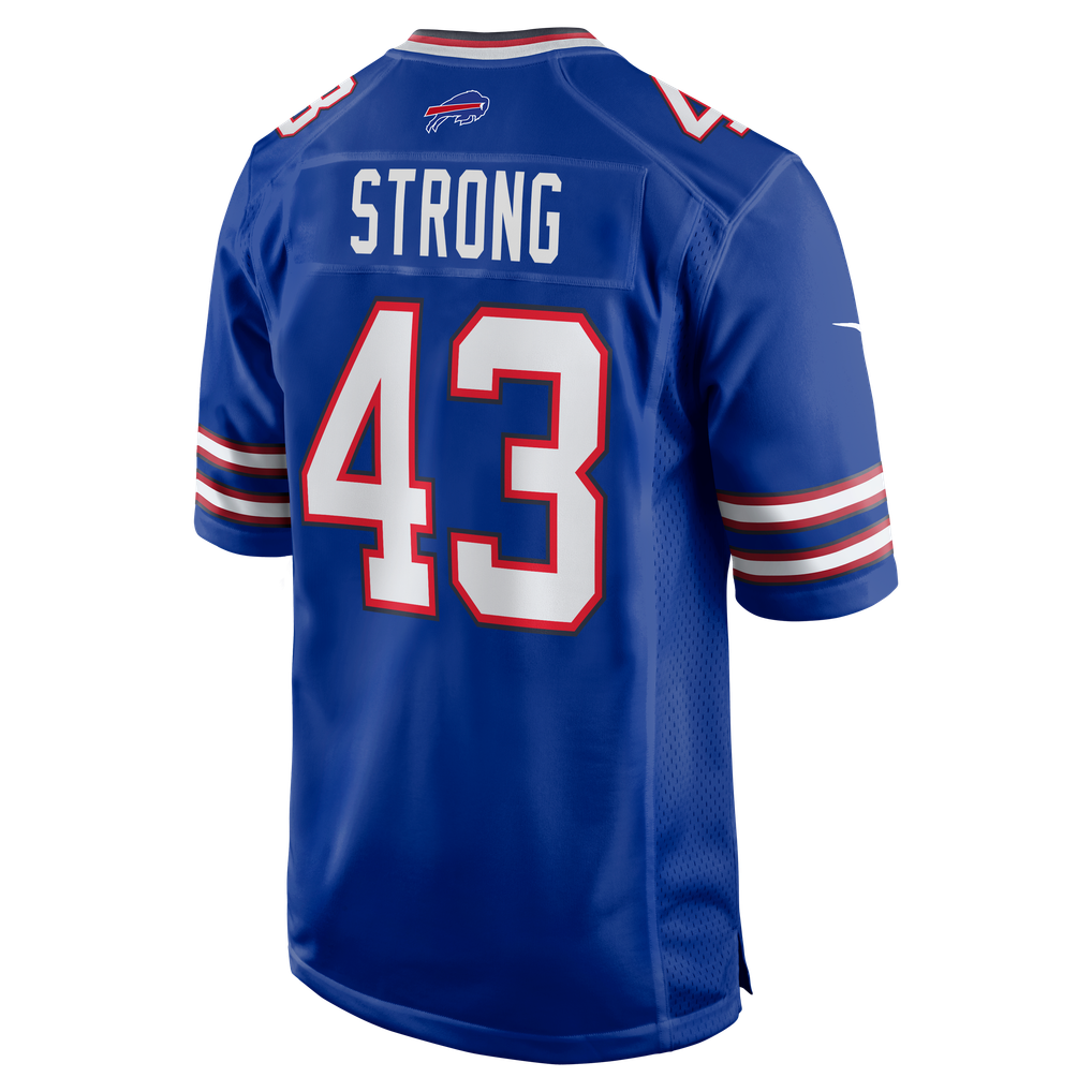 Men's Buffalo Bills Dorian Strong Nike  Royal Team Game Jersey - Image 4