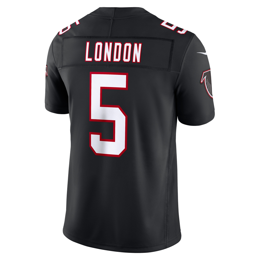 Men's Atlanta Falcons Drake London Nike Black Alternate Throwback Vapor F.U.S.E. Stitched Limited Jersey