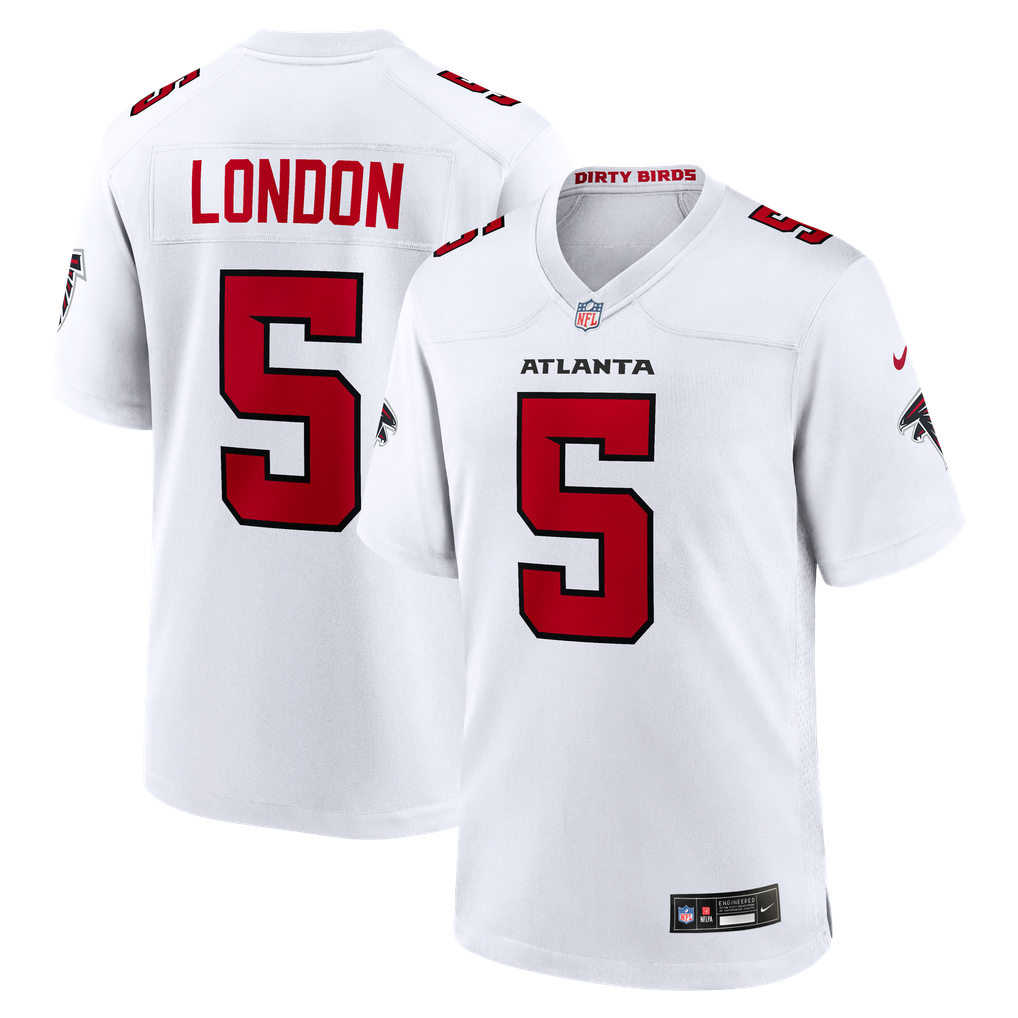 Men's Atlanta Falcons Drake London Nike White Game Jersey