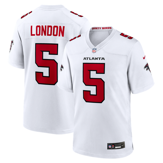 Men's Atlanta Falcons Drake London Nike White Game Jersey
