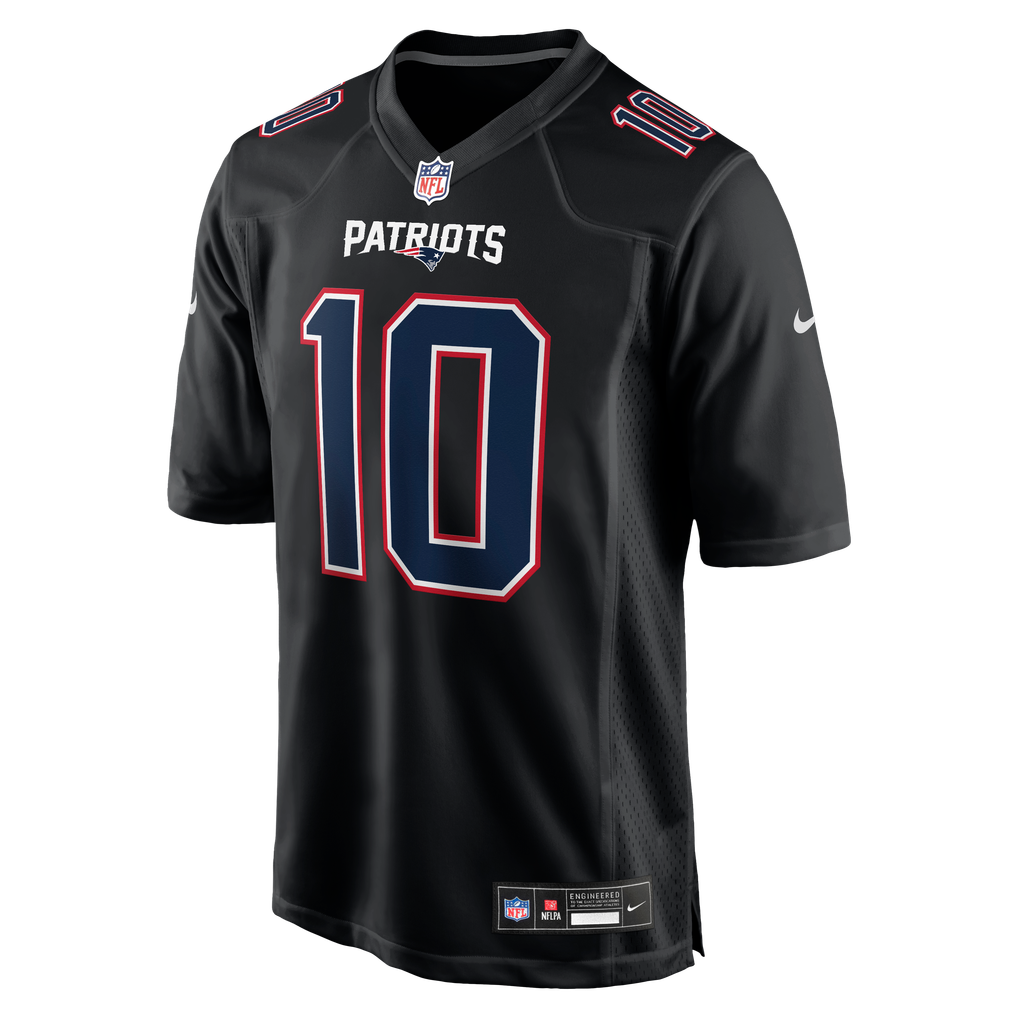 Men's New England Patriots Drake Maye Nike Carbon Black Fashion Game Jersey - Image 3