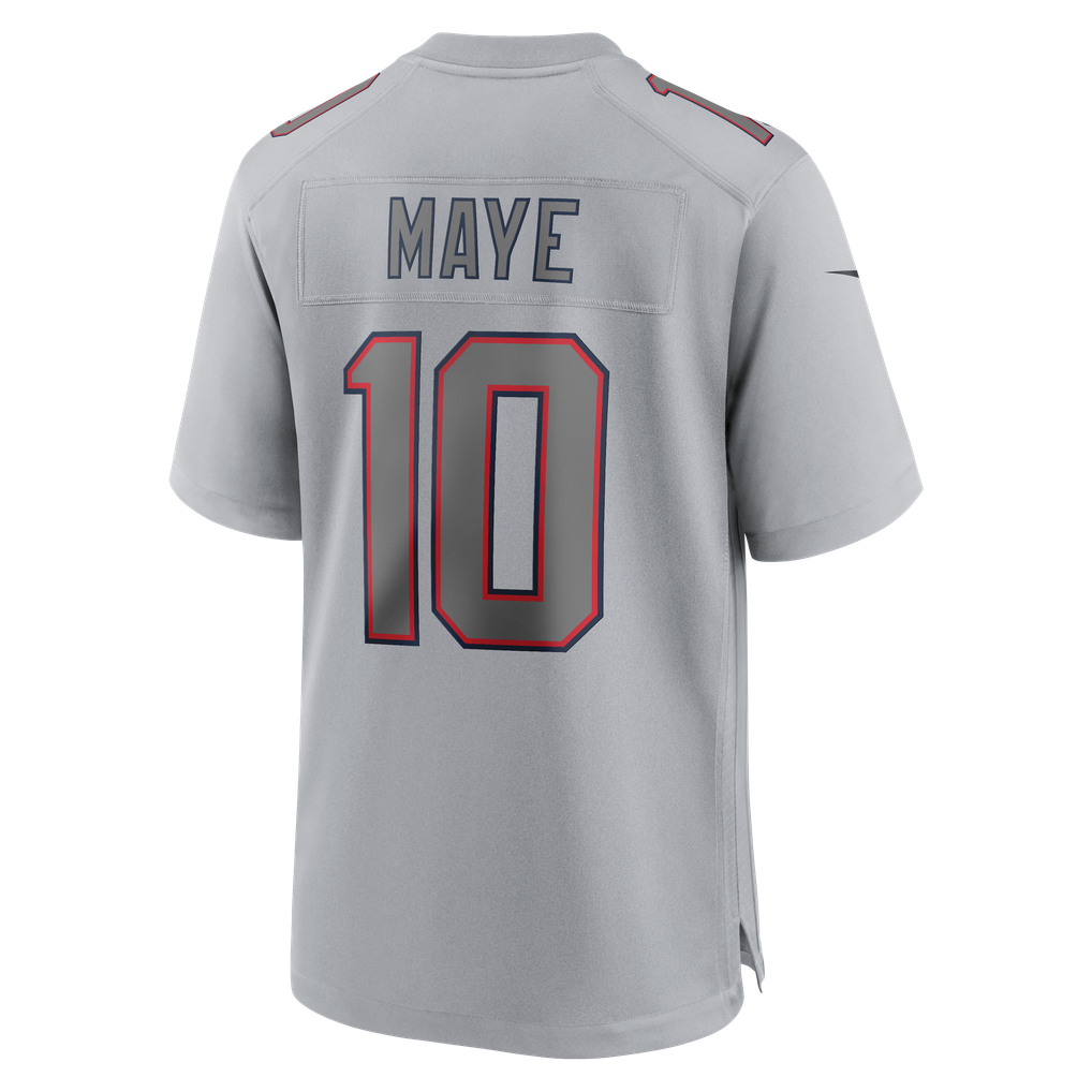 Men's New England Patriots Drake Maye Nike Gray Atmosphere Fashion Game Jersey - Image 4