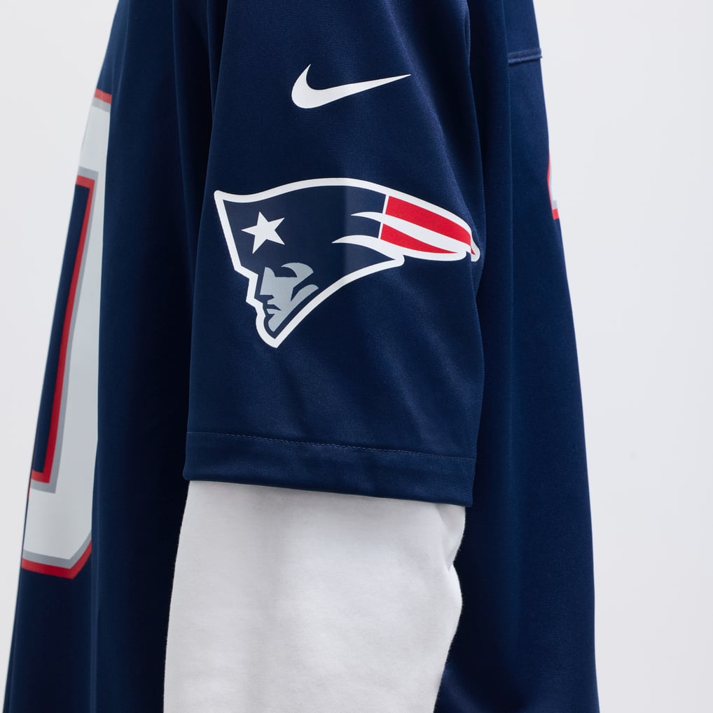 Men's New England Patriots Drake Maye Nike Navy  Player Game Jersey - Image 11