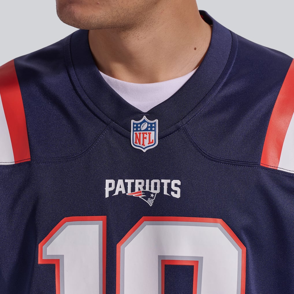 Men's New England Patriots Drake Maye Nike Navy  Player Game Jersey - Image 9