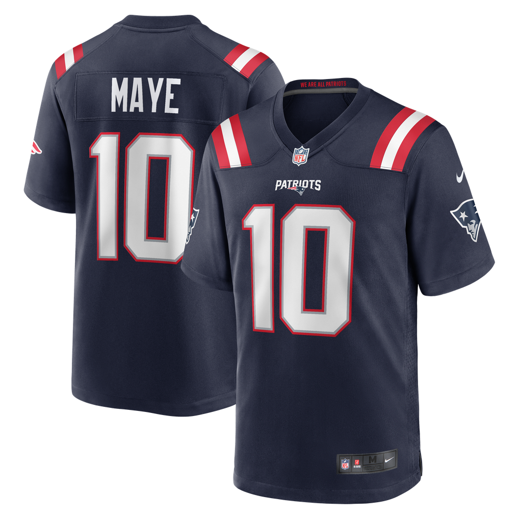 Men's New England Patriots Drake Maye Nike Navy  Player Game Jersey - Image 1