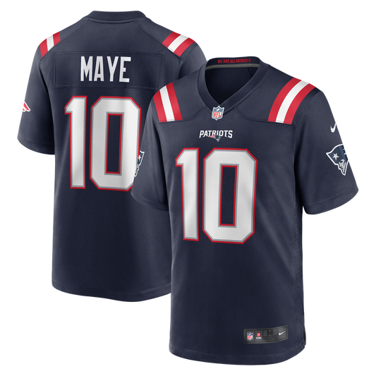 Men's New England Patriots Drake Maye Nike Navy  Player Game Jersey - Image 1