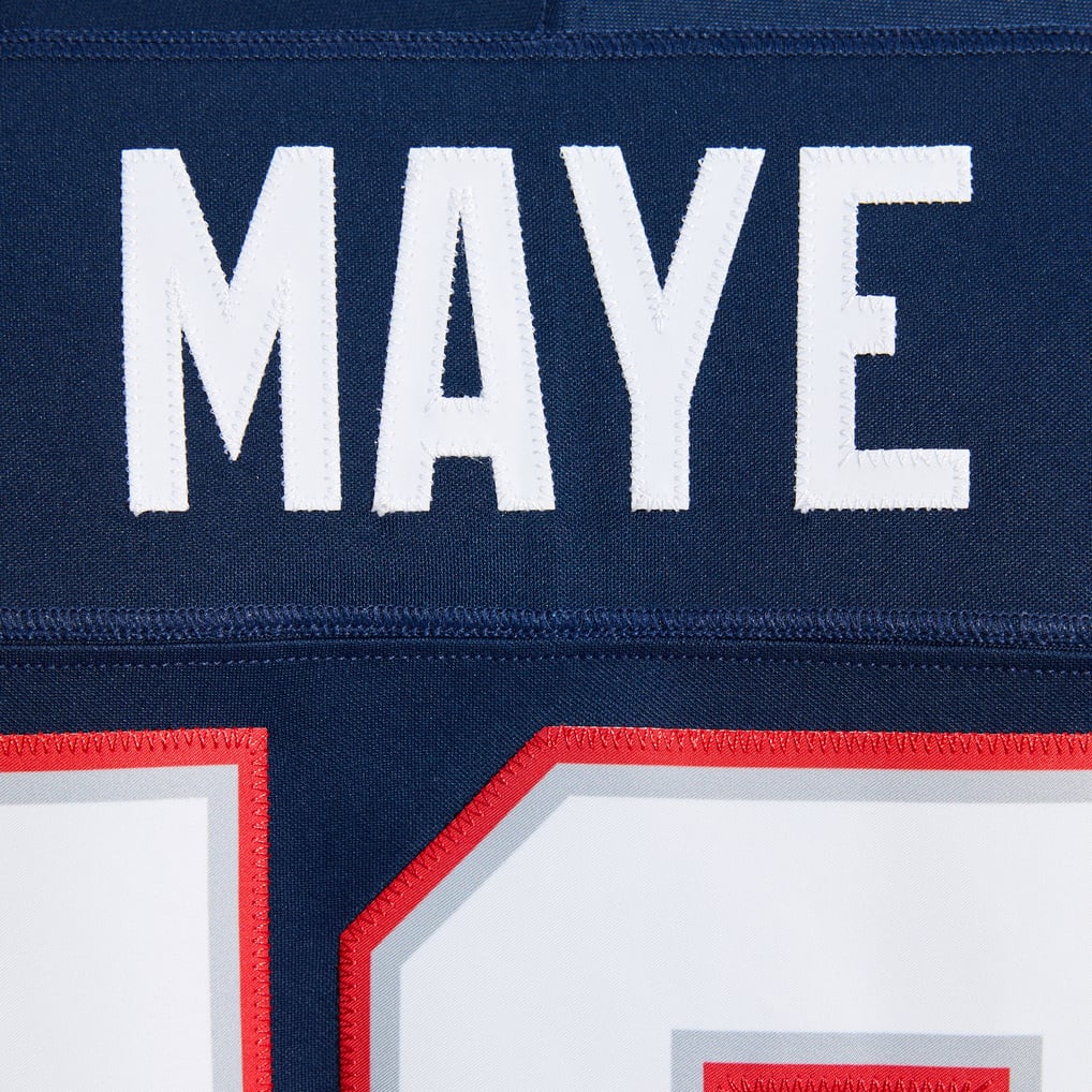 Men's New England Patriots Drake Maye Nike Navy Team Vapor F.U.S.E. Stitched Limited Jersey - Image 13
