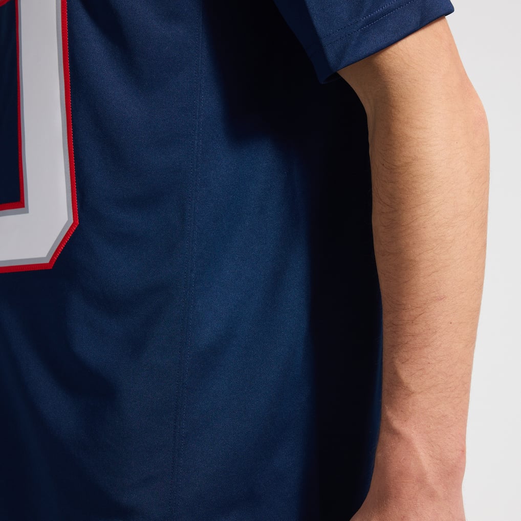 Men's New England Patriots Drake Maye Nike Navy Team Vapor F.U.S.E. Stitched Limited Jersey - Image 14