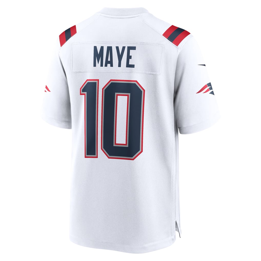 Men's New England Patriots Drake Maye Nike White  Player Game Jersey - Image 4