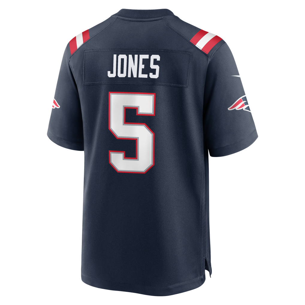 Men's New England Patriots Dre'Mont Jones Nike Navy Team Game Jersey - Image 6