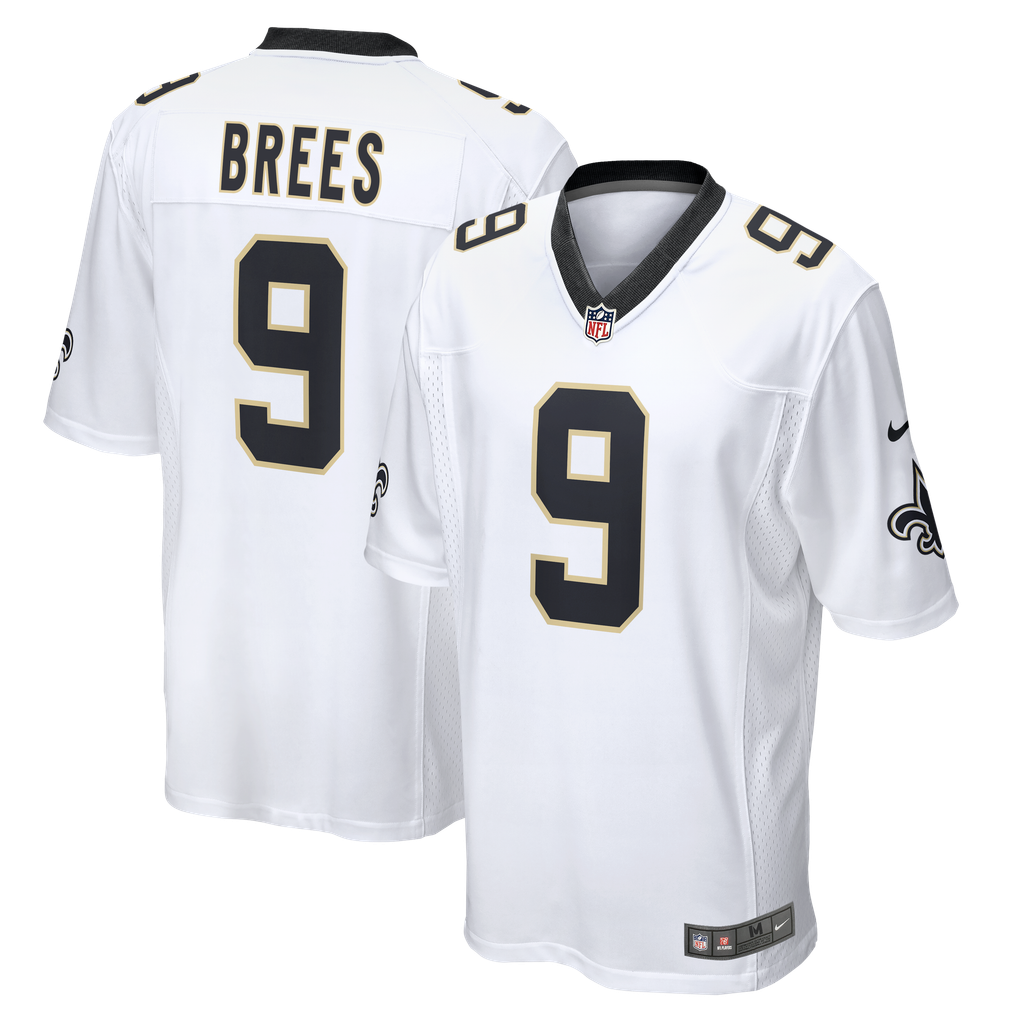 Men's New Orleans Saints Drew Brees Nike  White Game Jersey - Image 2