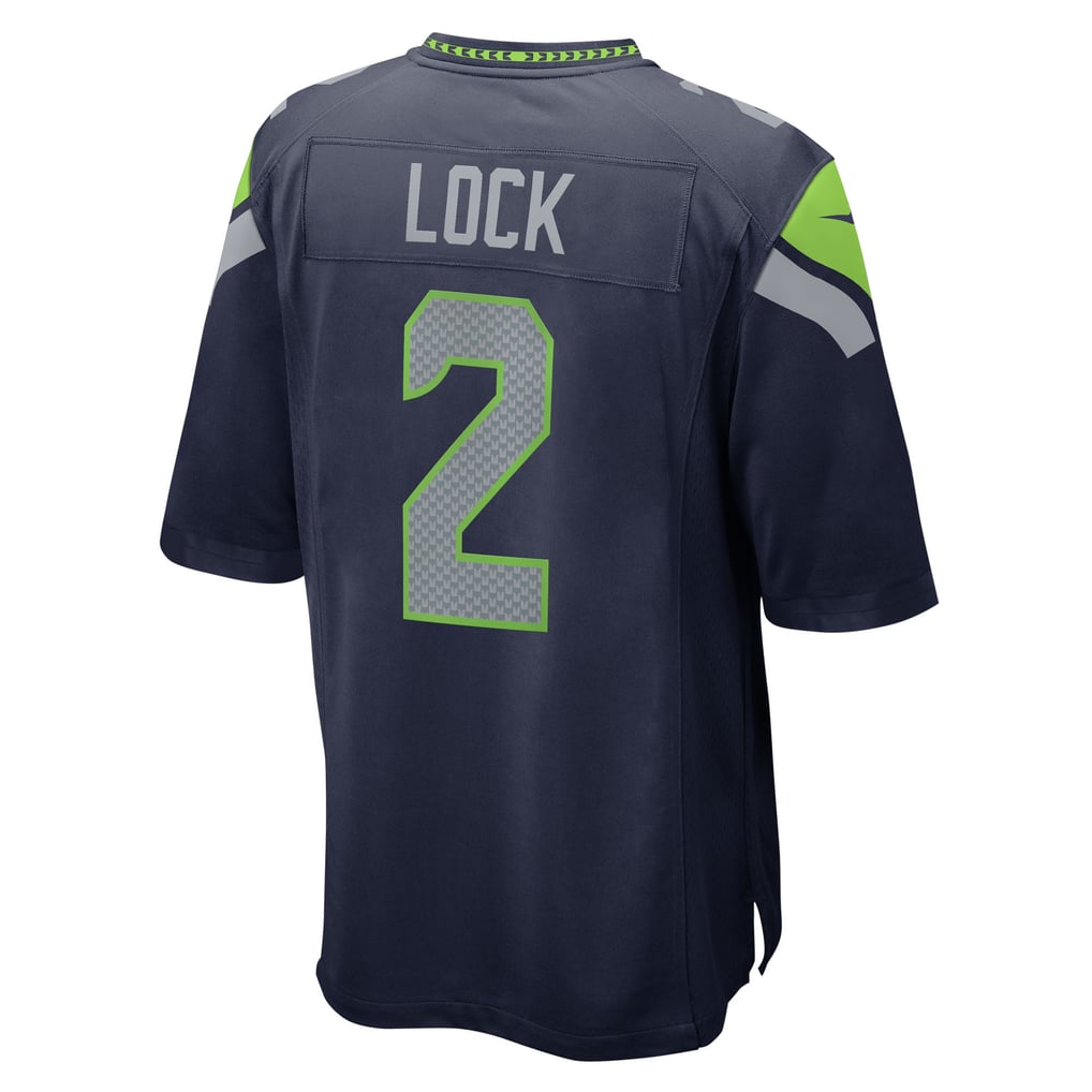 Men's Seattle Seahawks Drew Lock Nike  College Navy Team Game Jersey - Image 4