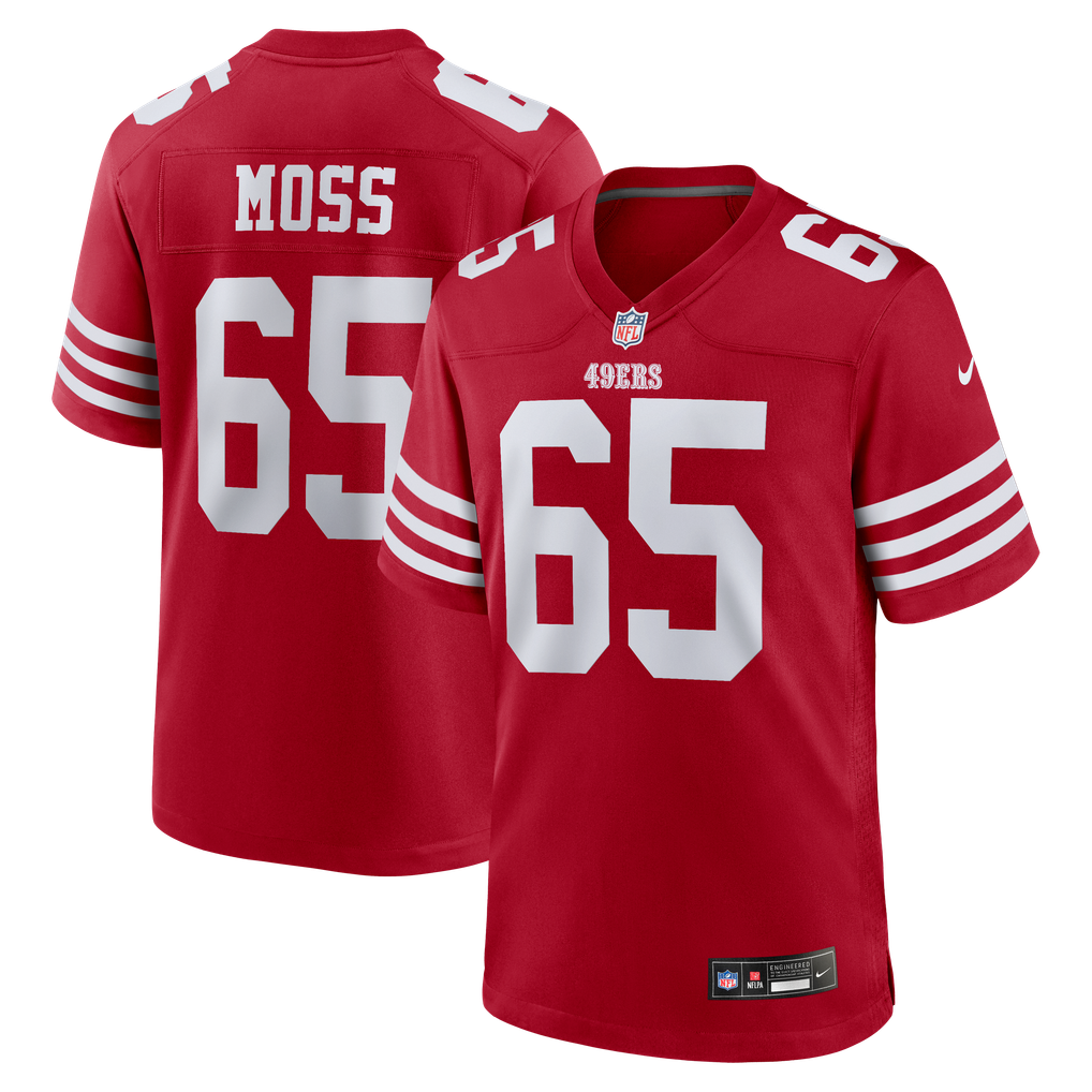 Men's San Francisco 49ers Drew Moss Nike  Scarlet Team Game Jersey - Image 2