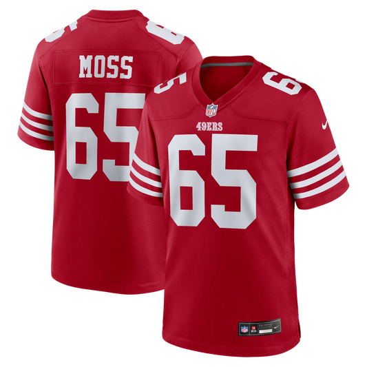 Men's San Francisco 49ers Drew Moss Nike  Scarlet Team Game Jersey - Image 1