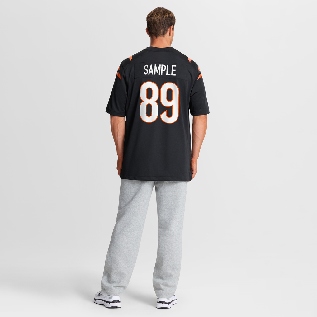 Men's Cincinnati Bengals Drew Sample Nike Black Game Jersey - Image 9