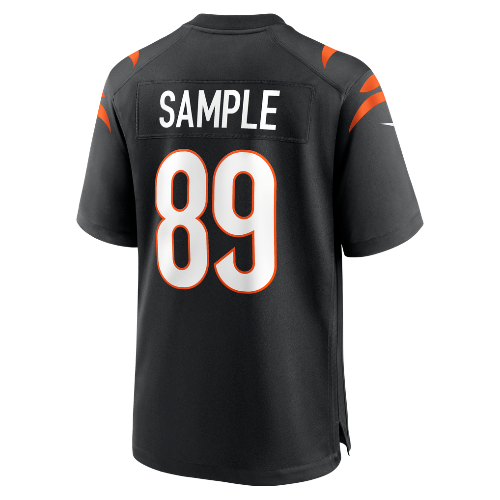 Men's Cincinnati Bengals Drew Sample Nike Black Game Jersey - Image 4