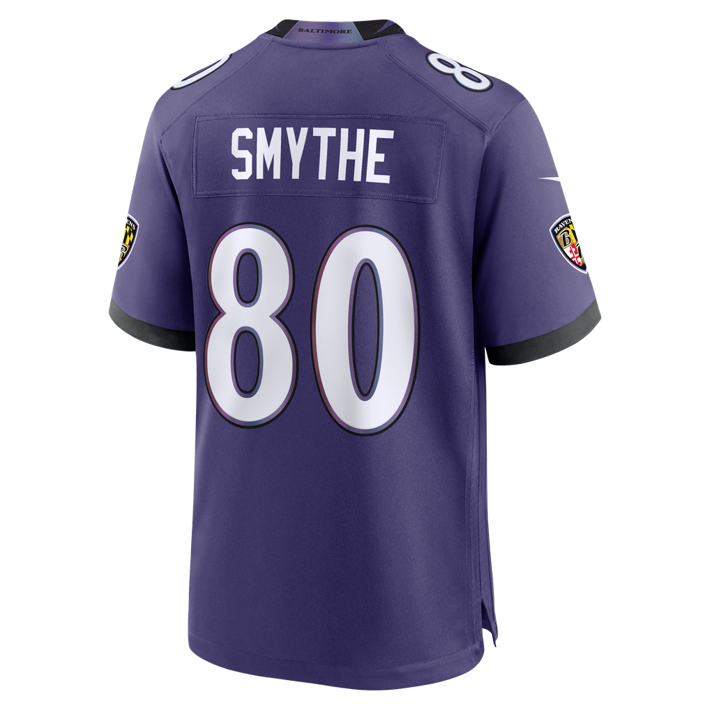Men's Baltimore Ravens Durham Smythe Nike Purple Team Game Jersey