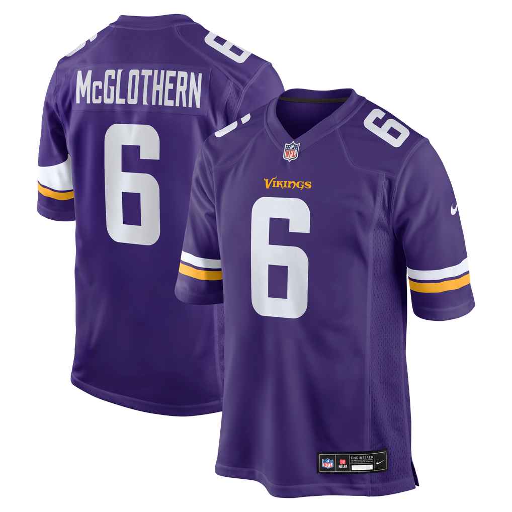 Men's Minnesota Vikings Dwight McGlothern Nike  Purple Team Game Jersey - Image 2