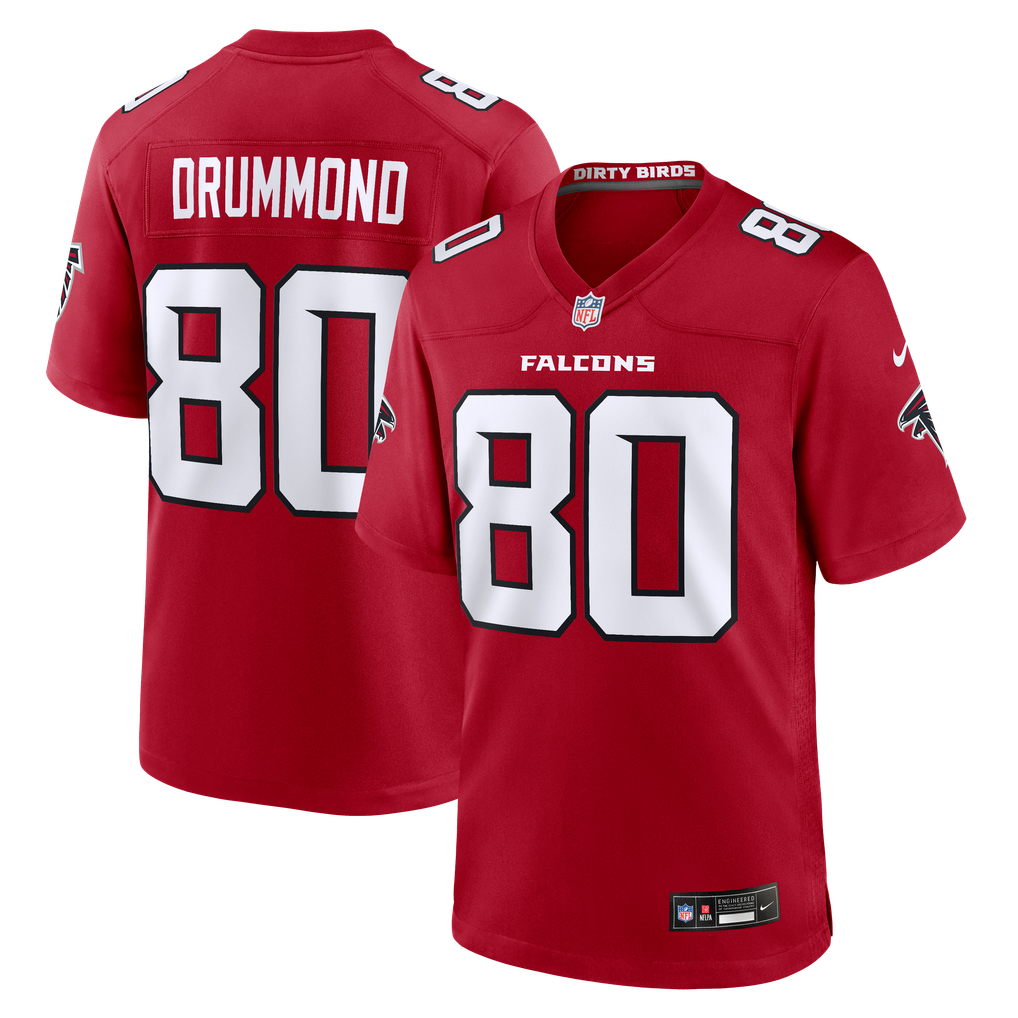 Men's Atlanta Falcons Dylan Drummond Nike Red Team Game Jersey