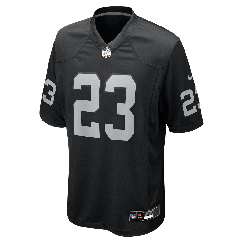 Men's Las Vegas Raiders Dylan Laube Nike  Black Team Game Jersey - Image 3