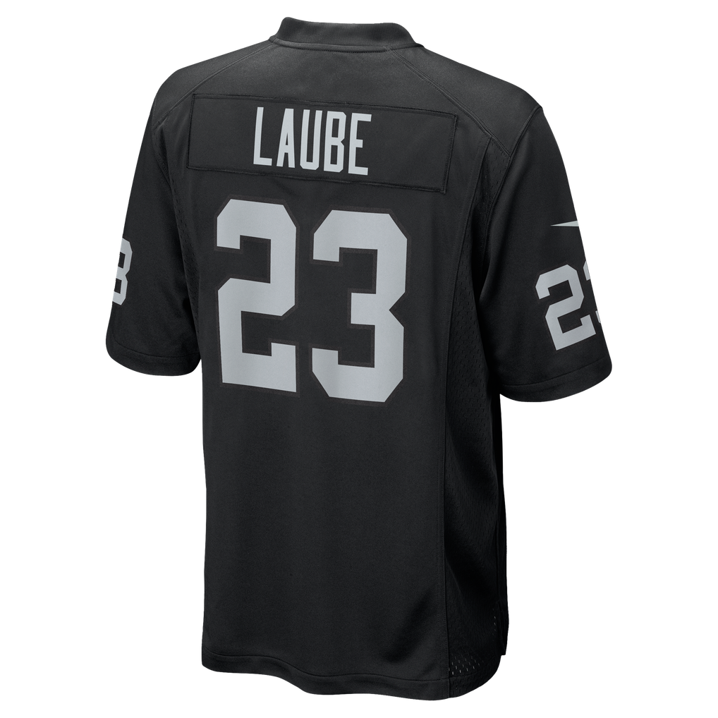 Men's Las Vegas Raiders Dylan Laube Nike  Black Team Game Jersey - Image 4