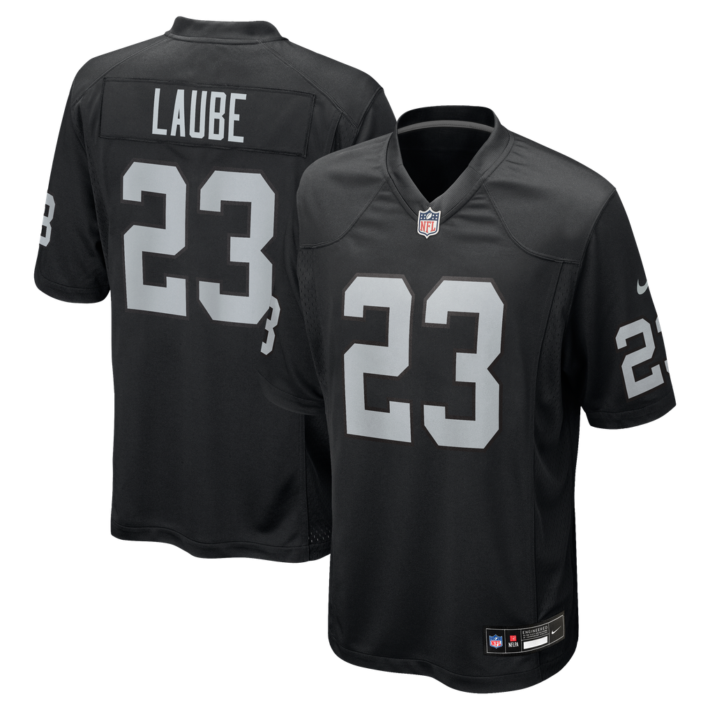 Men's Las Vegas Raiders Dylan Laube Nike  Black Team Game Jersey - Image 1