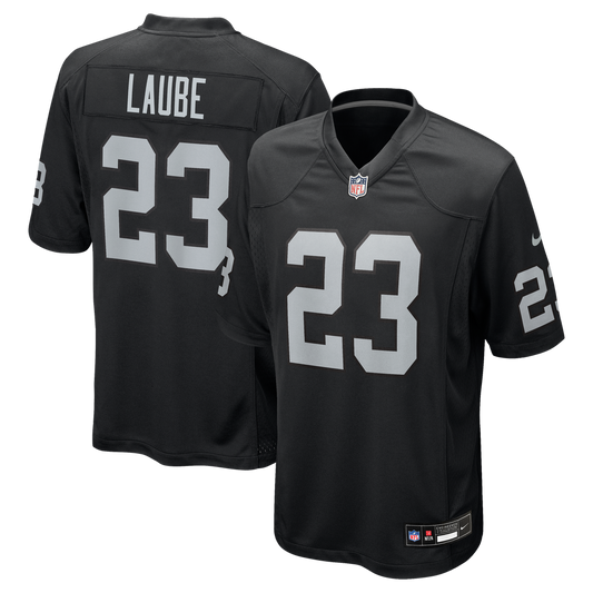 Men's Las Vegas Raiders Dylan Laube Nike  Black Team Game Jersey - Image 1