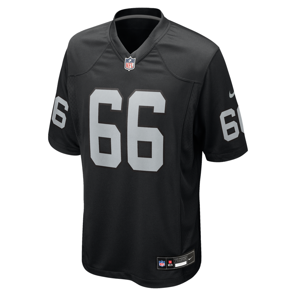Men's Las Vegas Raiders Dylan Parham Nike Black Game Player Jersey - Image 3
