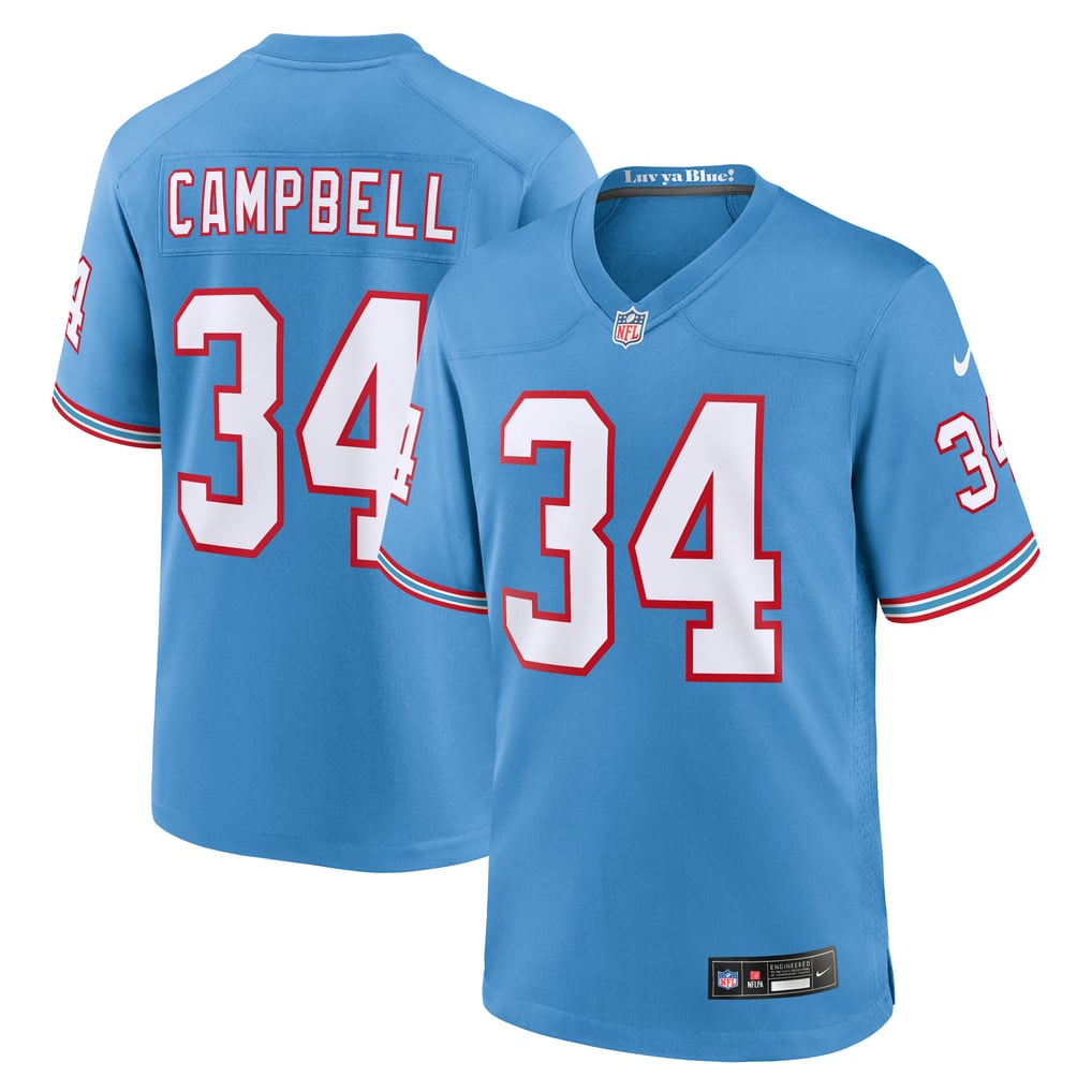 Men's Tennessee Titans Earl Campbell Nike Light Blue Retired Player Alternate Game Jersey - Image 1