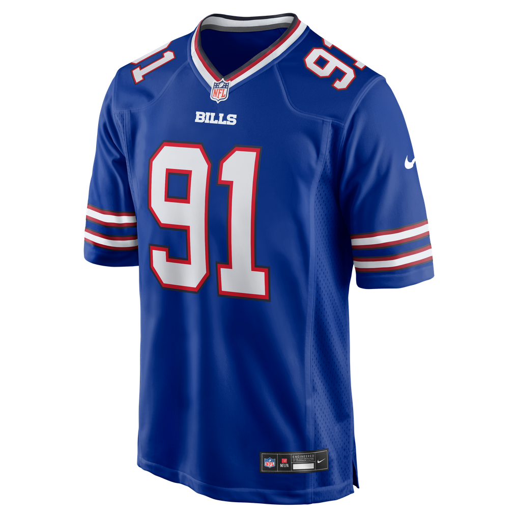 Men's Buffalo Bills Ed Oliver Nike Royal Team Game Player Jersey - Image 3