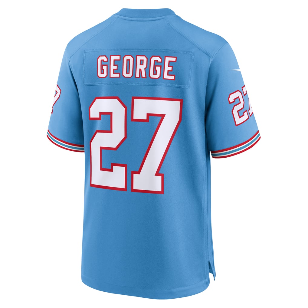 Men's Tennessee Titans Eddie George Nike Light Blue Retired Player Alternate Game Jersey - Image 4