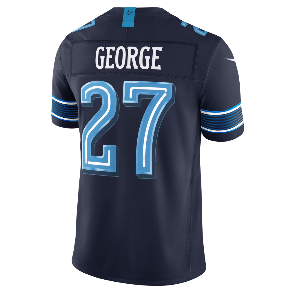 Men's Tennessee Titans Eddie George Nike Navy 2026 Rivalries Collection Stitched Limited Jersey - Image 4
