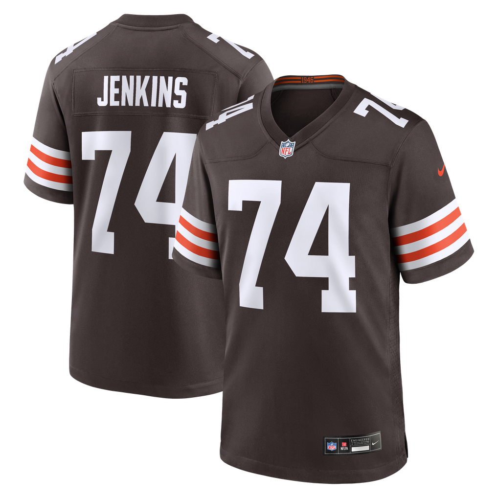 Men's Cleveland Browns Elgton Jenkins Nike Brown Team Game Jersey - Image 2