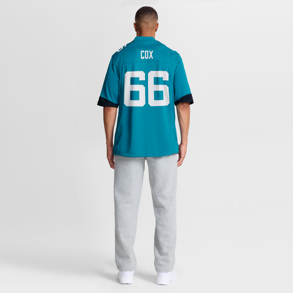 Men's Jacksonville Jaguars Eli Cox Nike Teal Team Game Jersey - Image 4