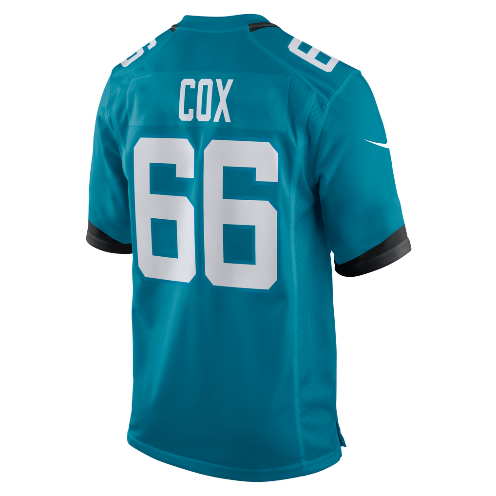 Men's Jacksonville Jaguars Eli Cox Nike Teal Team Game Jersey - Image 6