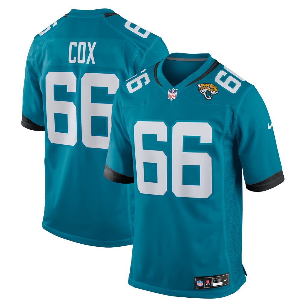 Men's Jacksonville Jaguars Eli Cox Nike Teal Team Game Jersey - Image 1
